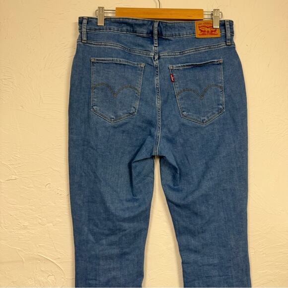 Levi’s 725 High Rise Bootcut Jeans Womens 32 Blue Stretch Denim Casual Zip Fly - Picture 8 of 15